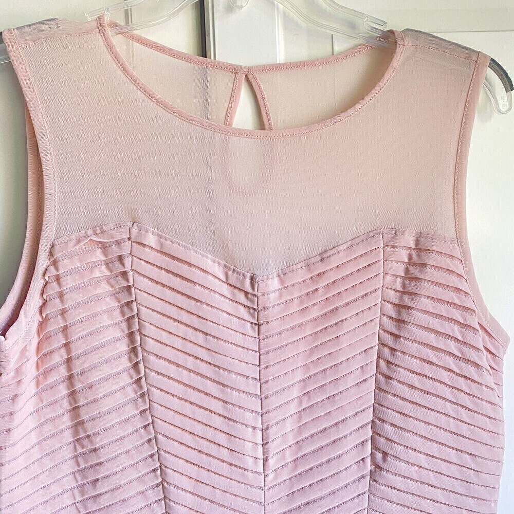 Cache Women’s Sleeveless Polyamide Peachy Pink Blush Blouse Top Sz M NWT - Picture 1 of 10